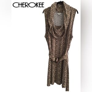 🩵CHEROKEE Leopard Print Top in Tan and Black